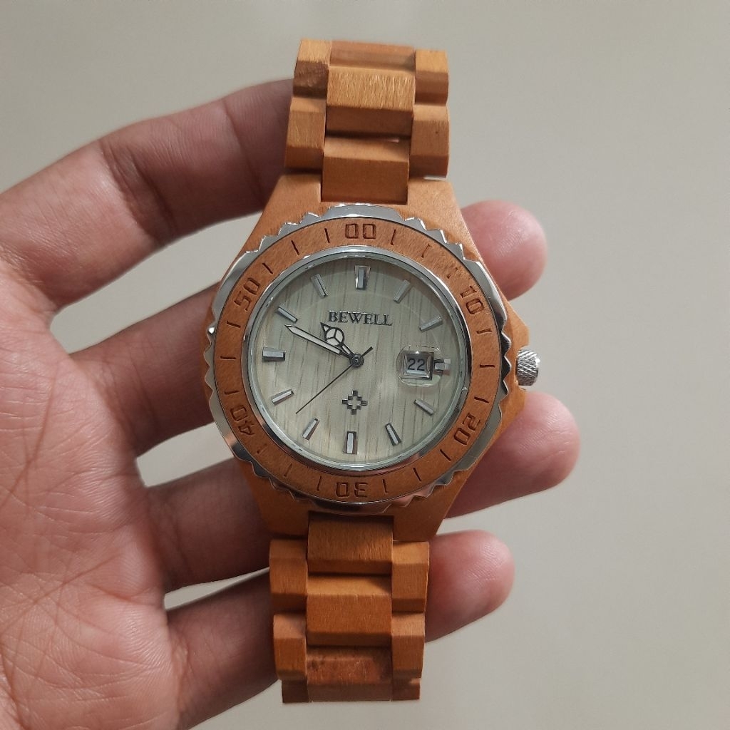 Jam Tangan Kayu Bewell Original