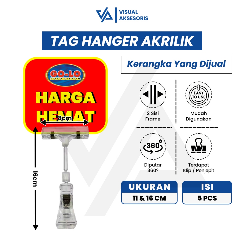 

Tag Hanger Transparan Clip | Penjepit Price Tag | Jepitan Label Harga Promo Isi 5 Pcs