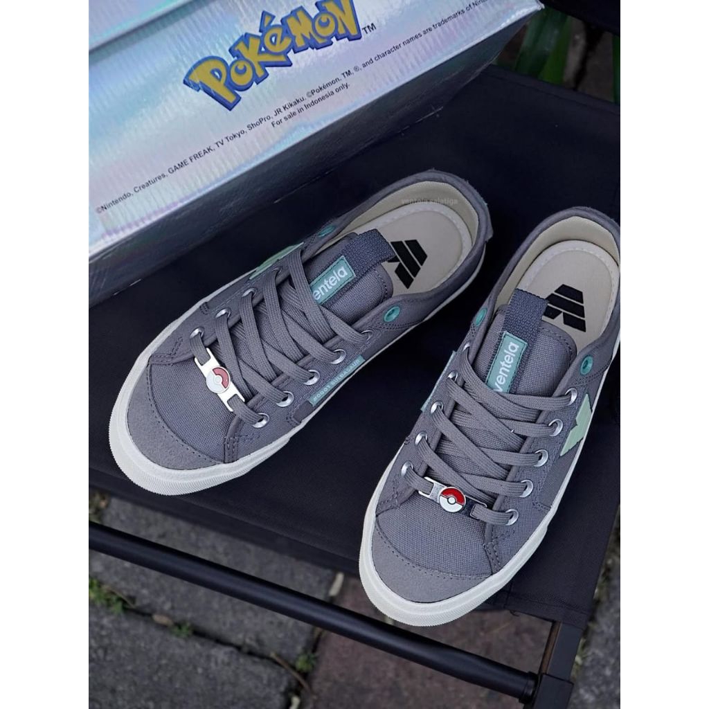 Ventela Shoes x POKEMON GREY ORIGINAL GRATIS KAOS KAKI