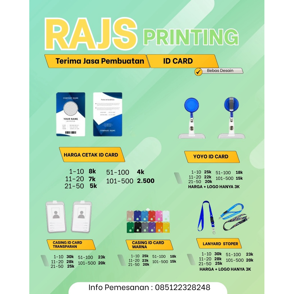 JASA PEMBUATAN ID CARD