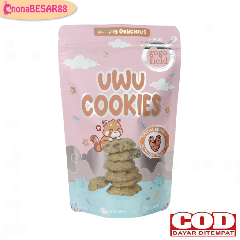 

Gogofield uWu Cookies 50gr GLUTEN FREE Choco Chips / Cookies Enak / Kukis Enak