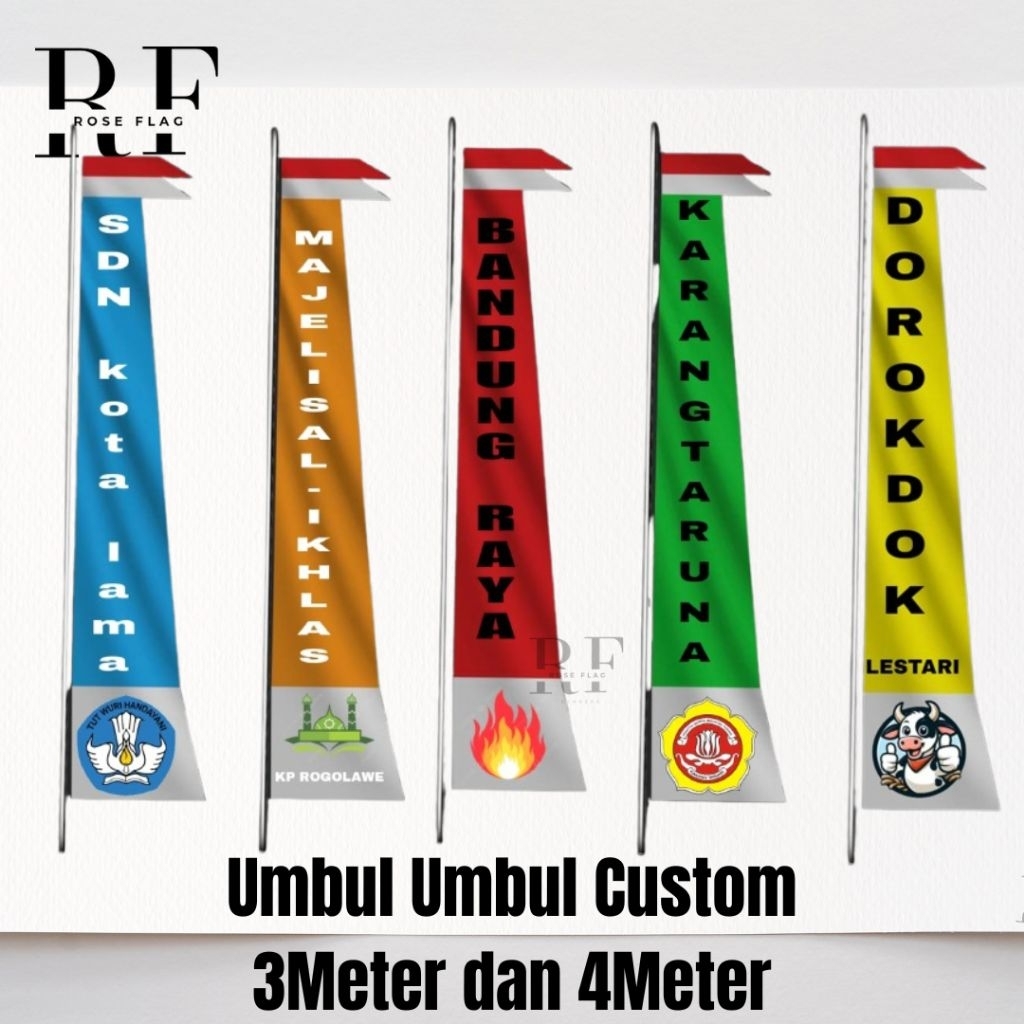 Umbul umbul custom 3meter 4meter |Bendera custom sesuai keinginan