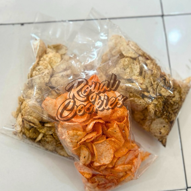 

OPAK SINGKONG opak koin bumbu pedas daun jeruk dan pedas balado khas wonosobo snack camilan kiloan 120 gram