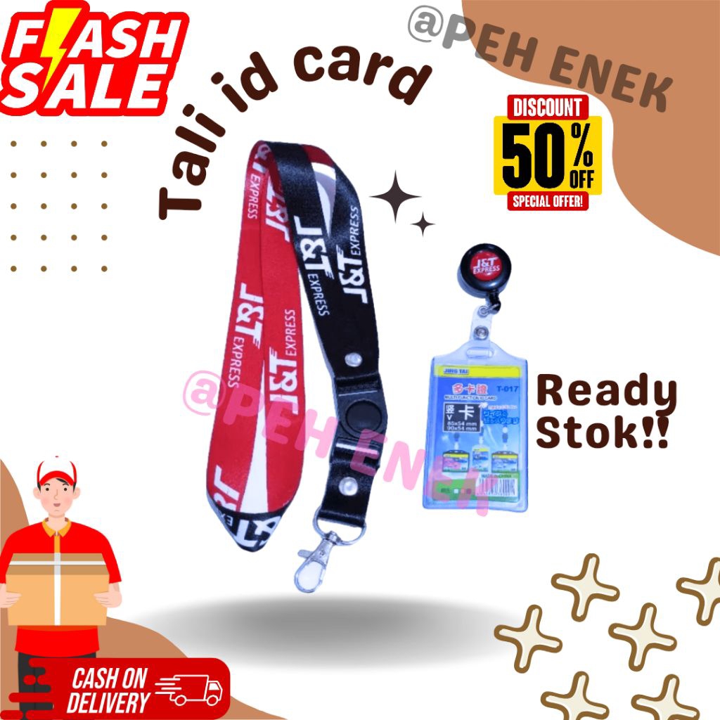 

Tali id Card Sesuai gambar Lanyard JNT Kurir J&T EXPRESS Gantungan