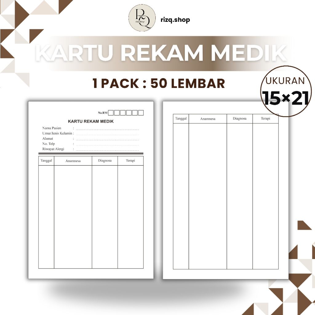 

Kartu Rekam Medik, Kartu RM Pasien