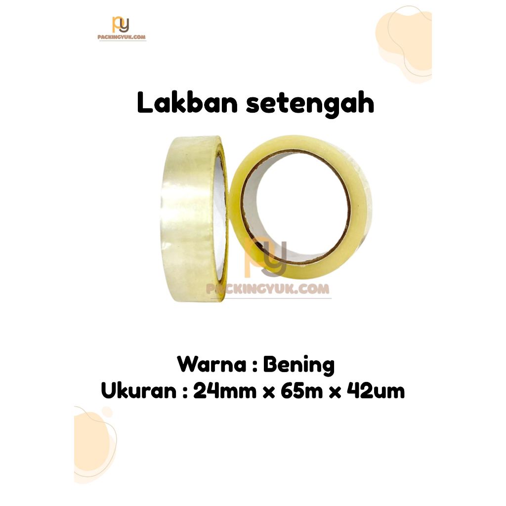 

Lakban 24mm Bening harga 6 pcs