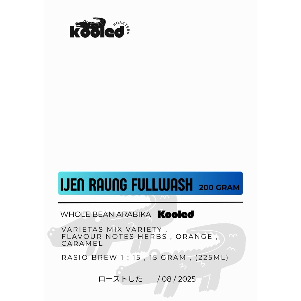 

BIJI KOPI SINGLE ORIGIN IJEN RAUNG FULLWASH