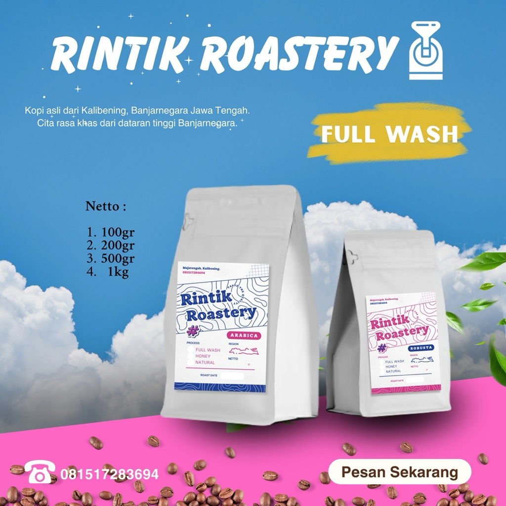 

Kopi Bubuk Arabica 100gr & Robusta 200gr