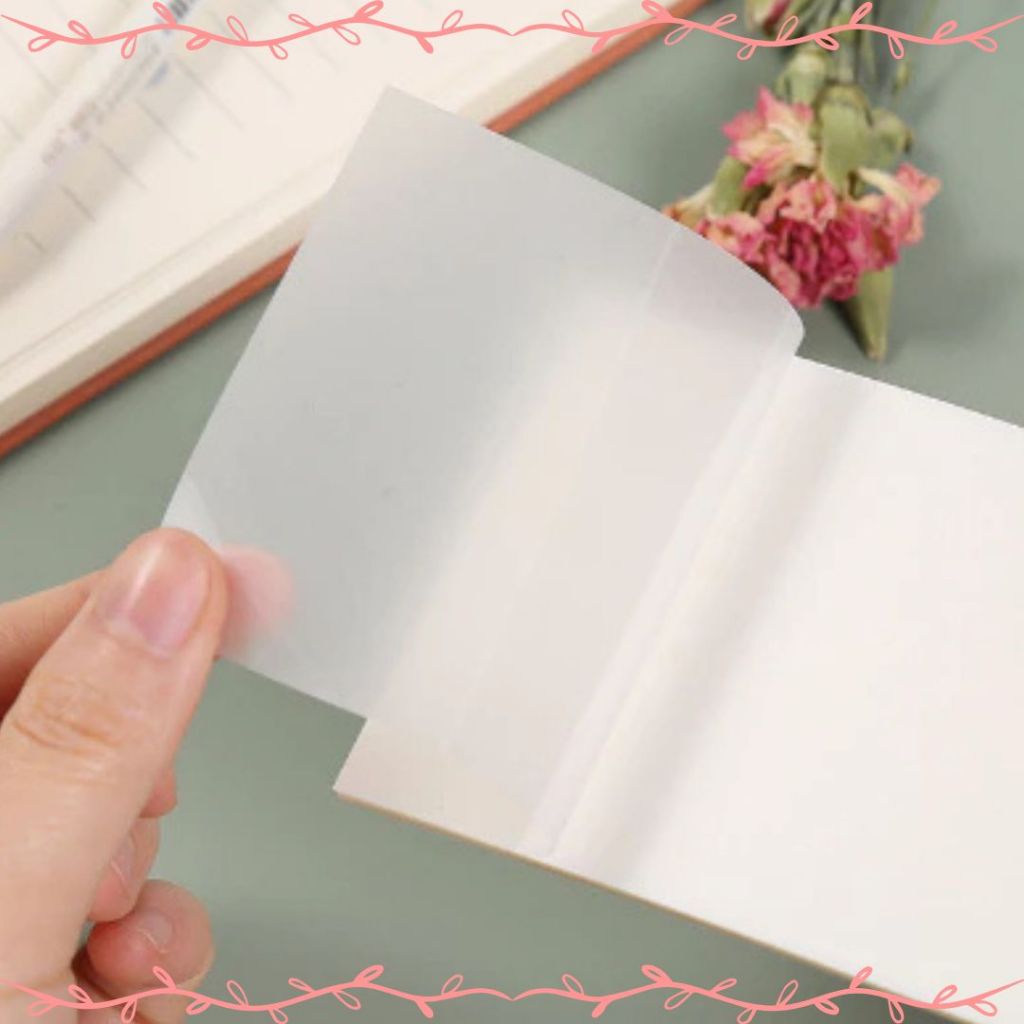 

1 Set Kertas Notes Transparan 50 Lembar Label Stickers PET Tahan air dan halus Kertas Memo Kertas Note Anti Air Untuk Sekolah