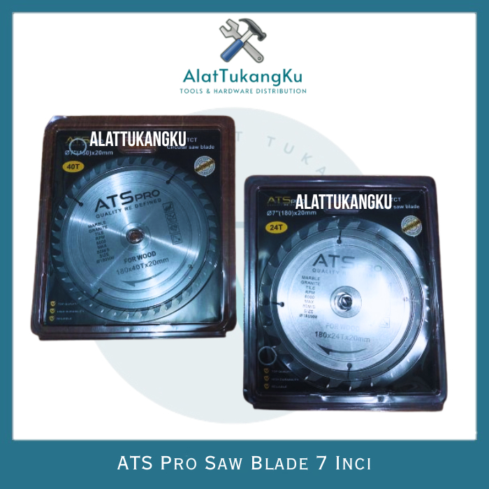 ATS Pro Circular Saw Blade 7"X24T / Mata Gergaji Kayu Saw Blade 7 inci x40T / Mata Gergaji Listrik