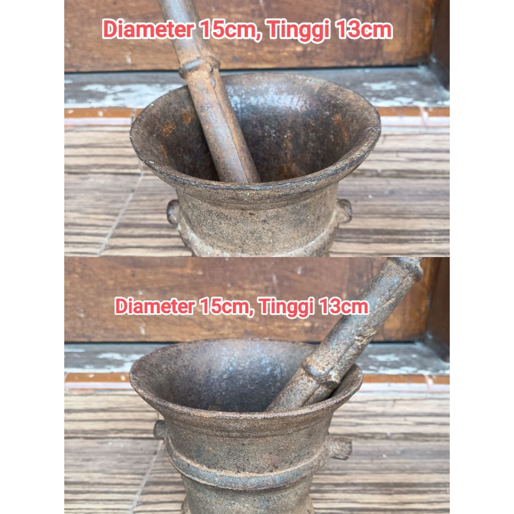 Lumpang Besi Diameter 15cm plus alu