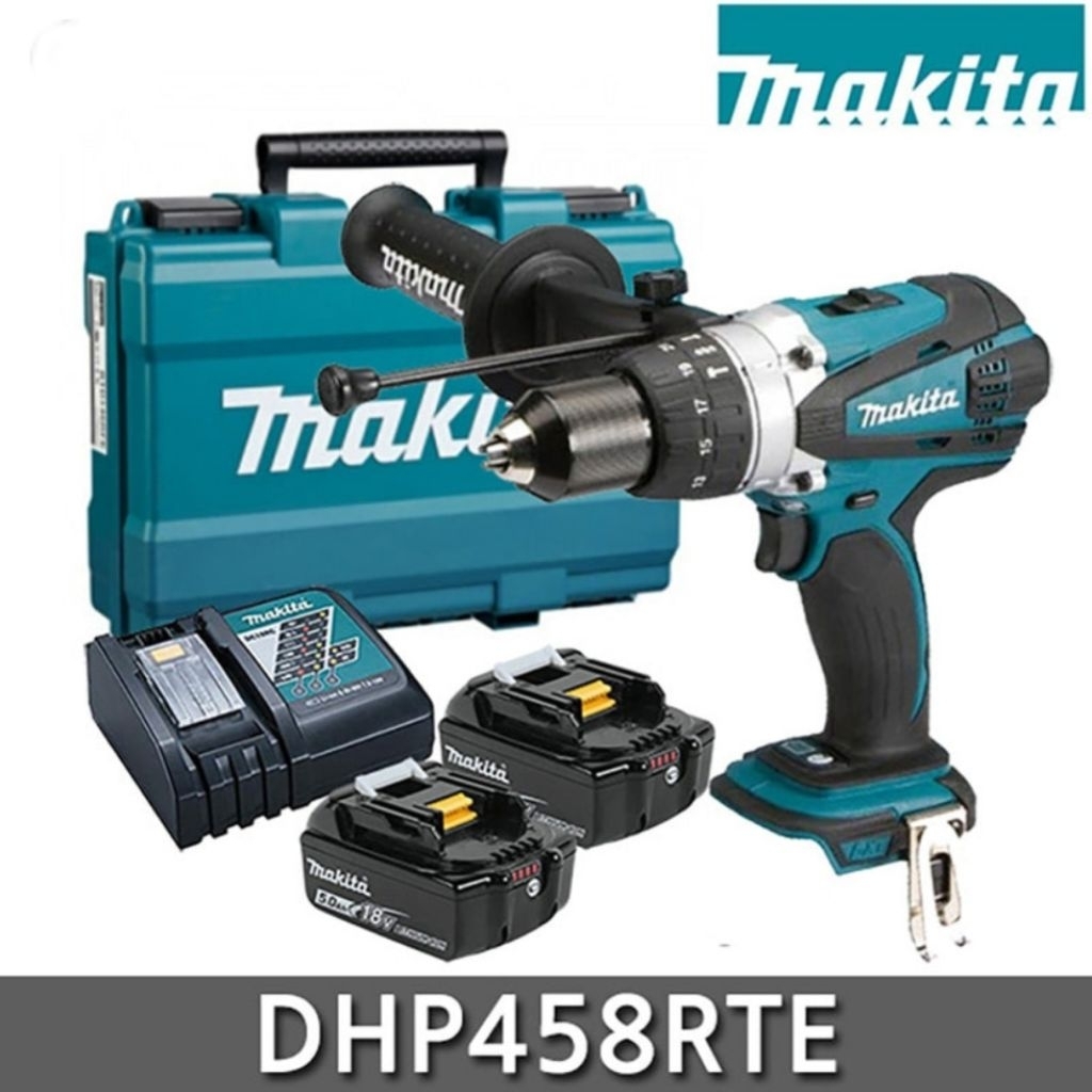 MAKITA DHP458RTE Cordless Hammer Drill Mesin Bor Makita Dhp458