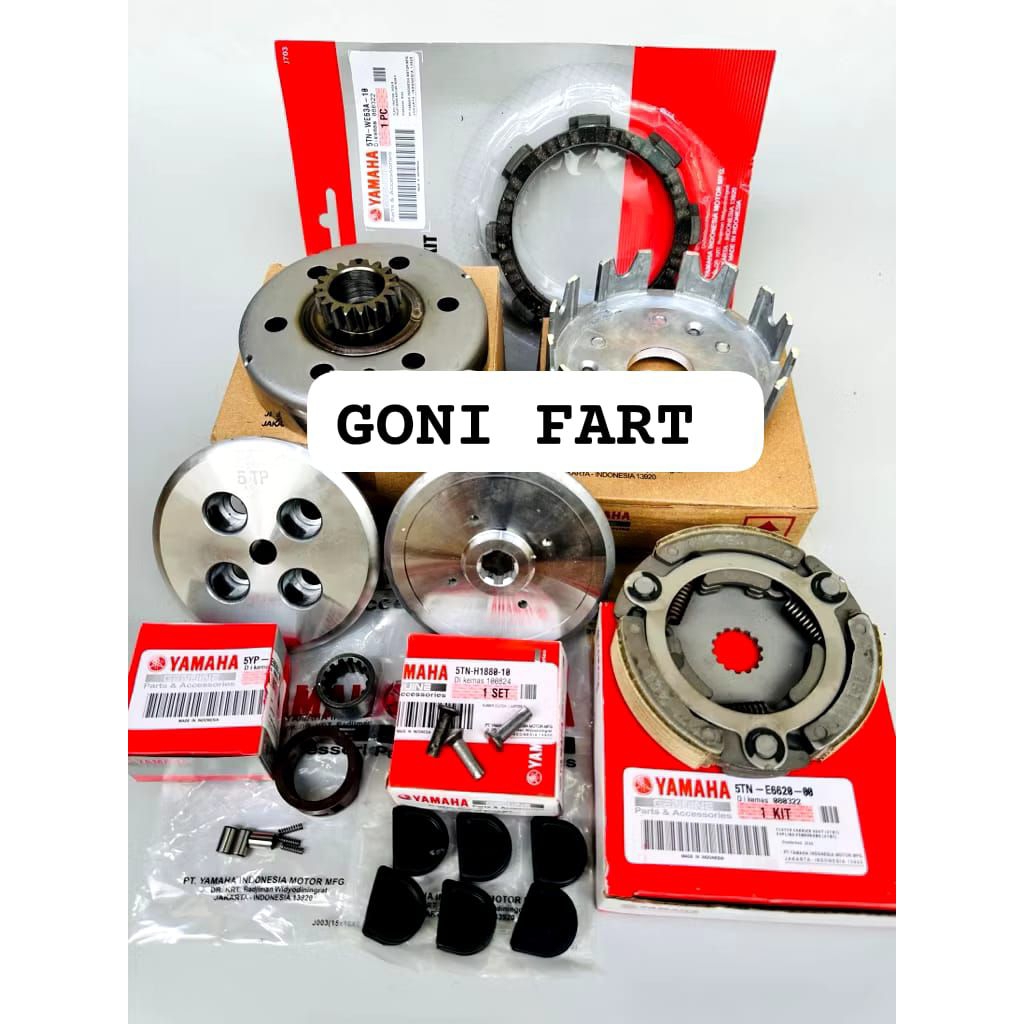 paketn murah 7 item ganda Assy alumunium kopling rumah kopling cage karet kopling kampas kopling Yam