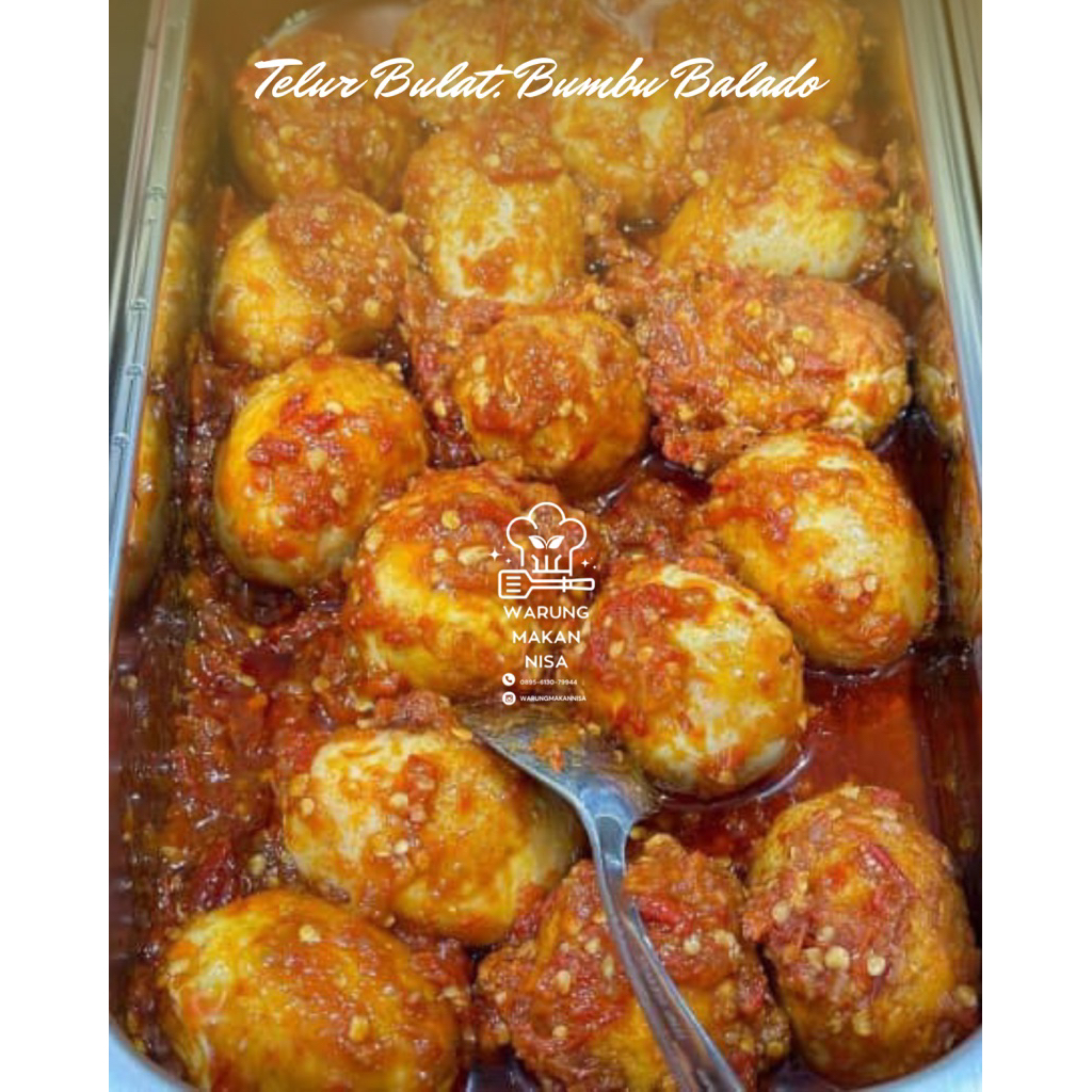

Telur Bulat Bumbu balado (isi 5) /bumbu balado telur pedas masakan rumah sehat praktis