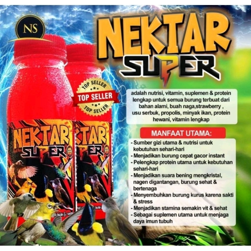 NEKTAR SUPER MERAH DOSIS TINGGI NEKTAR KOLIBRI SOGON KONIN PLECI PENGGACOR SOGON KOLIBRI PLECI satu 