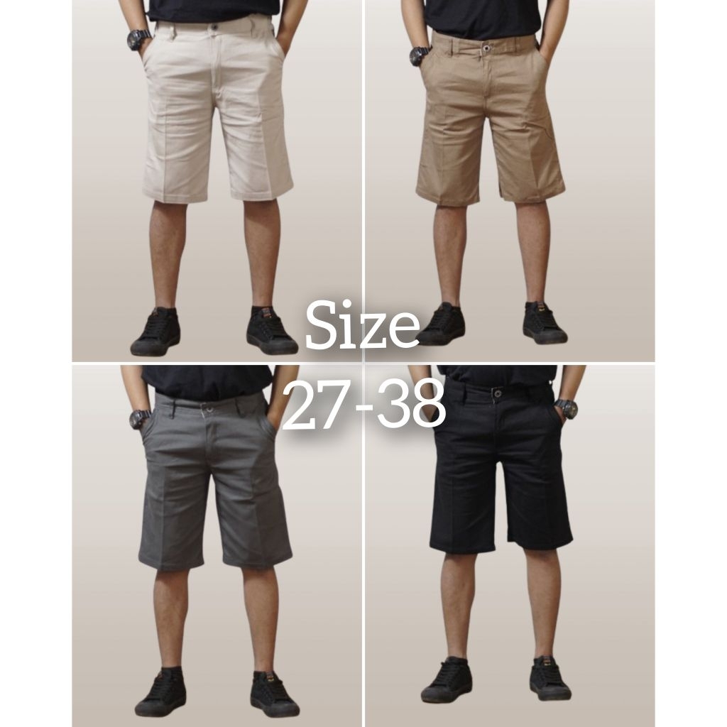 [QNA] Celana chino Pendek Pria dewasa PREMIUM Polos Distro Chinos Santai Nyaman