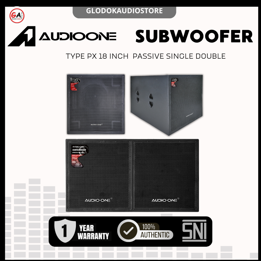Subwoofer Double AUDIO ONE Passive 18 Inch PX 218 Box Planar Pasif Sound Lapangan Bergaransi | GA
