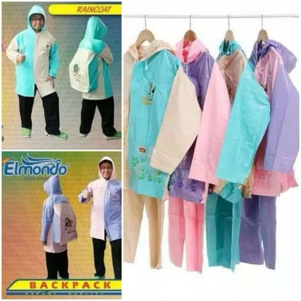 Jas Hujan Setelan Remaja Elmondo Backpack 604