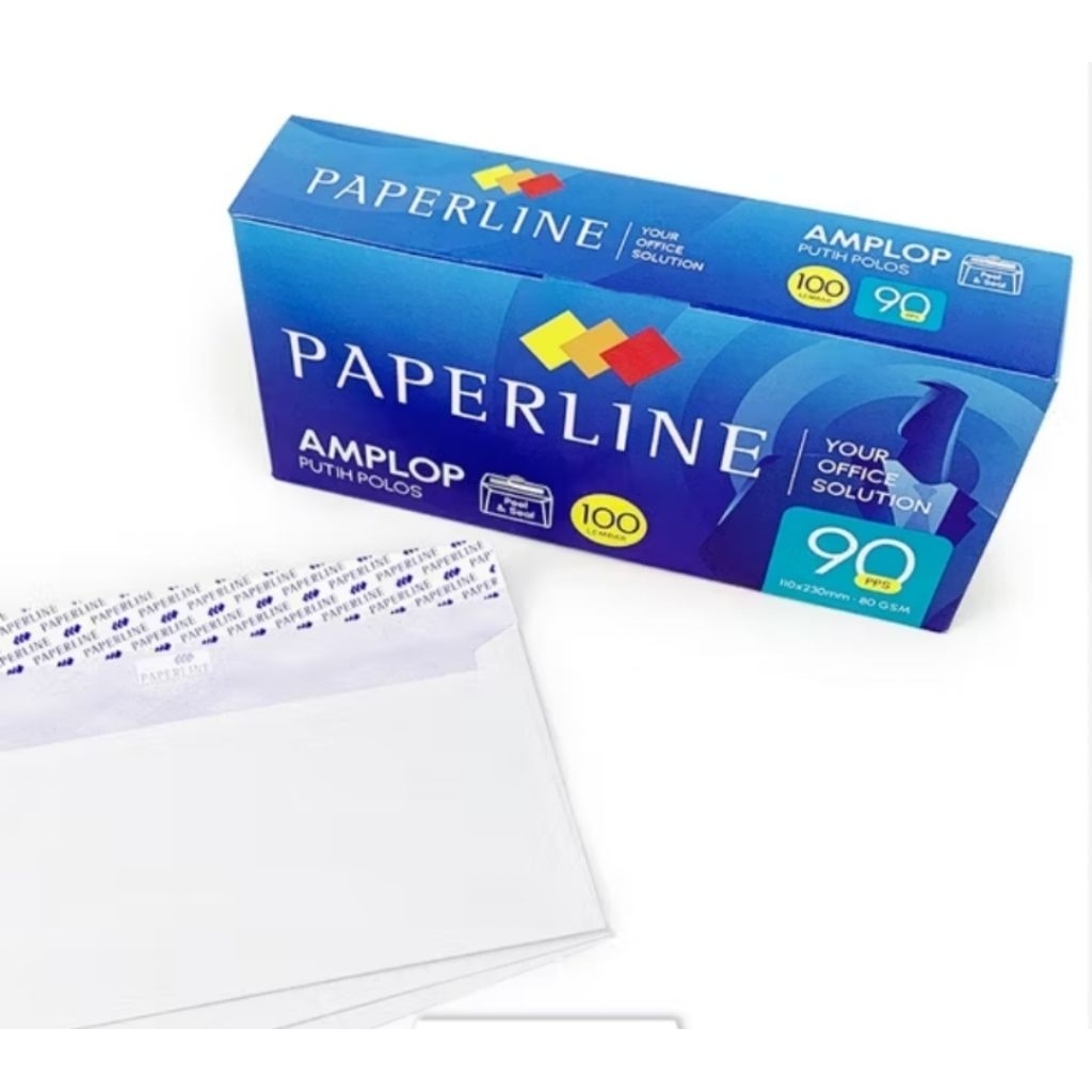 

Amplop putih polos Paperline 90 - 110 x 230 mm
