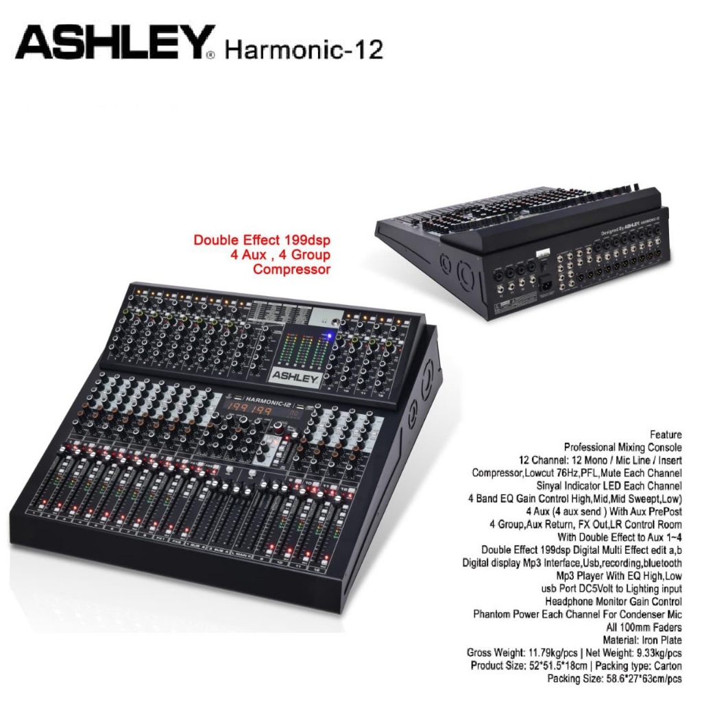 MIXER AUDIO ASHLEY HARMONIC 12 / Mixer Audio New