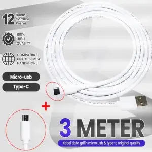 Griffin kabel data charger hp-cctv type C universal 3 meter