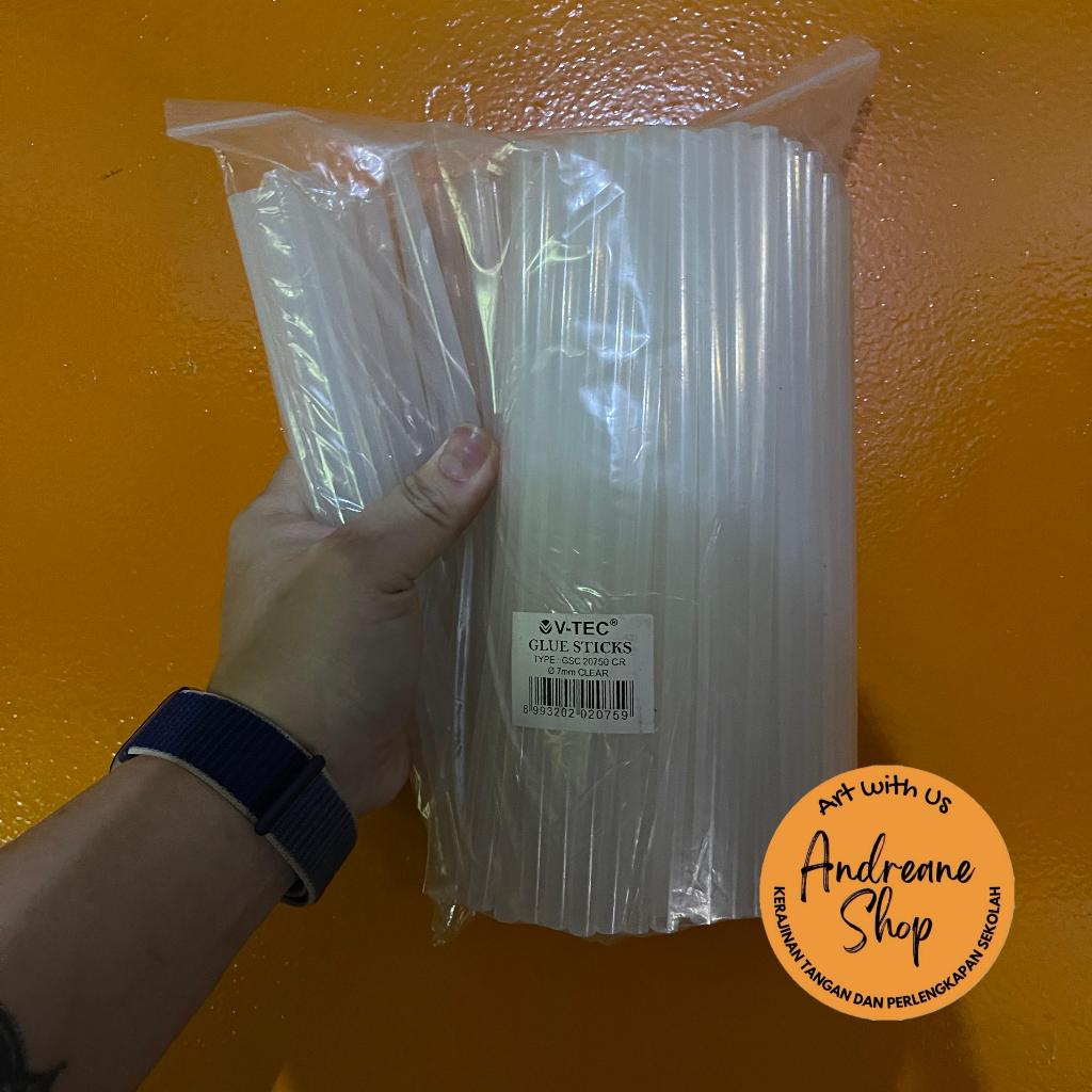 

Isi / Refill Lem Tembak Glue Stick Clear V-TEC – 1 Kg (Panjang 20 cm)