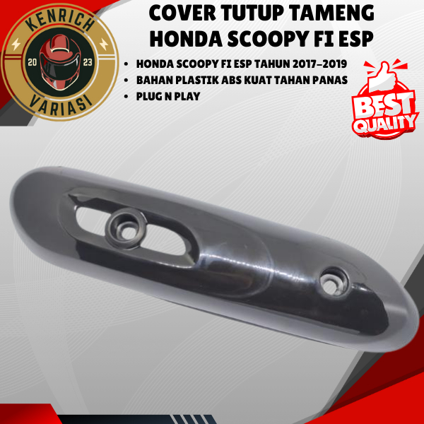 Cover Tutup Tameng Knalpot Motor Honda Scoopy Fi Esp Tahun 2017-2019 Pelindung Knalpot Standar