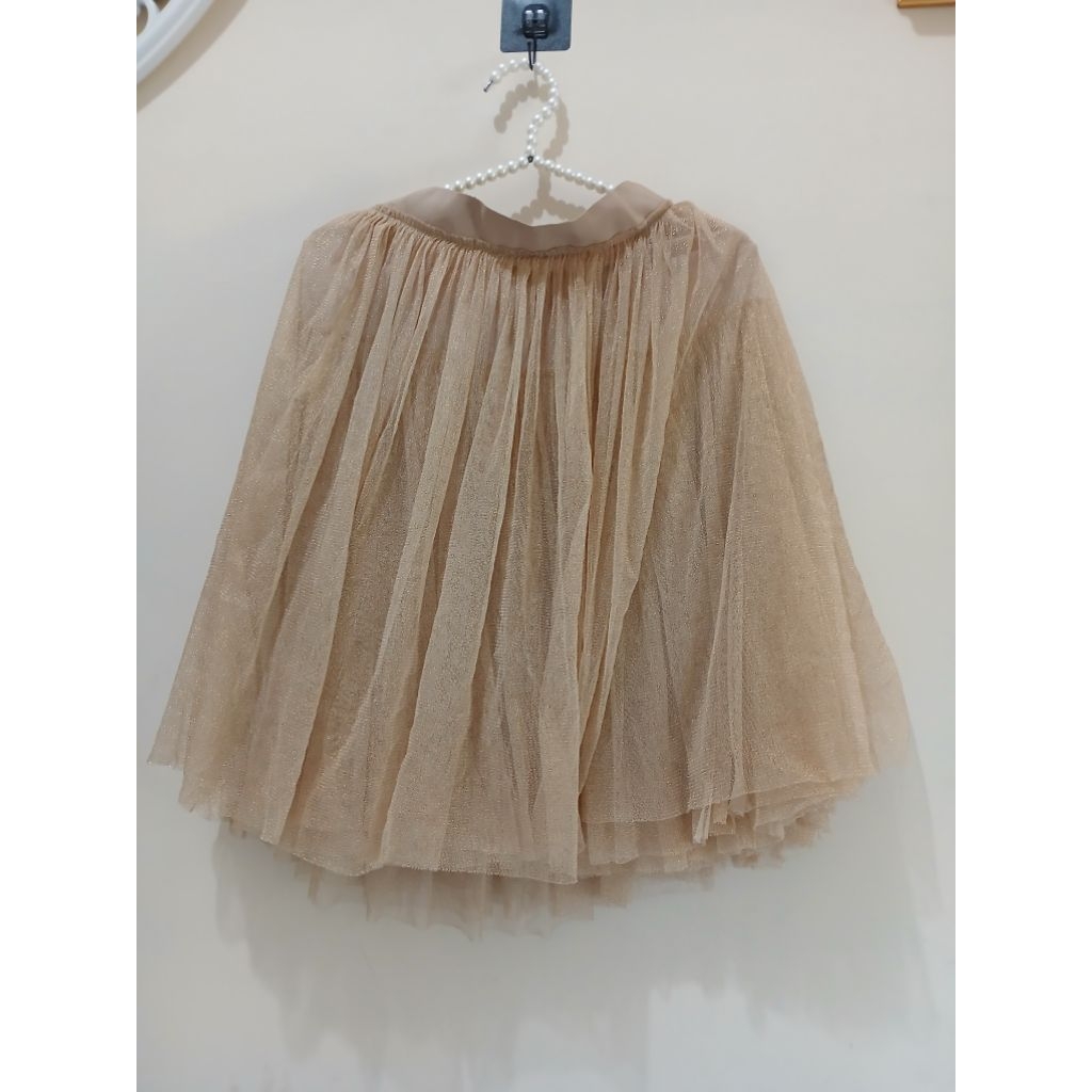 rok tutu coklat , rok tutu preloved, rok tutu gold