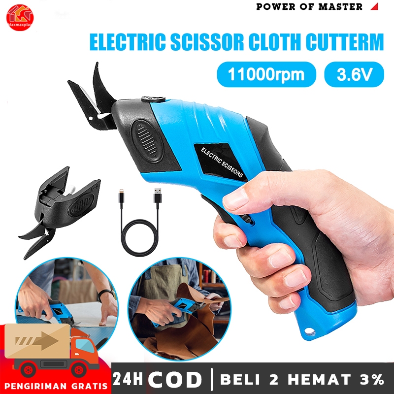 

Gunting Listrik Kain Tanpa Kabel Pemotong Isi Ulang USB Portabel Alat Pemotong Multifungsi DIY Multifungsi Untuk Karton Kain Kulit