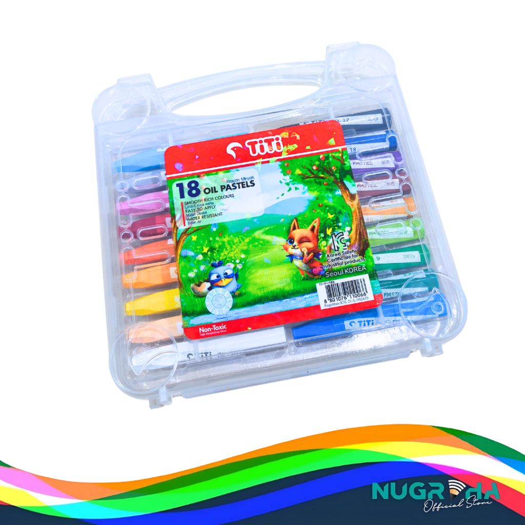 

CRAYON TiTi 18 WARNA TI-P-18S / Krayon Minyak / Oil Pastels TiTi 18 WARNA TI-P-18S Original Asli