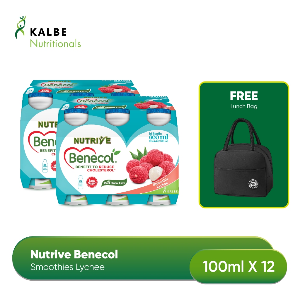 

Nutrive Benecol Lychee 6x100ml - Isi 2 Banded Free Lunch bag
