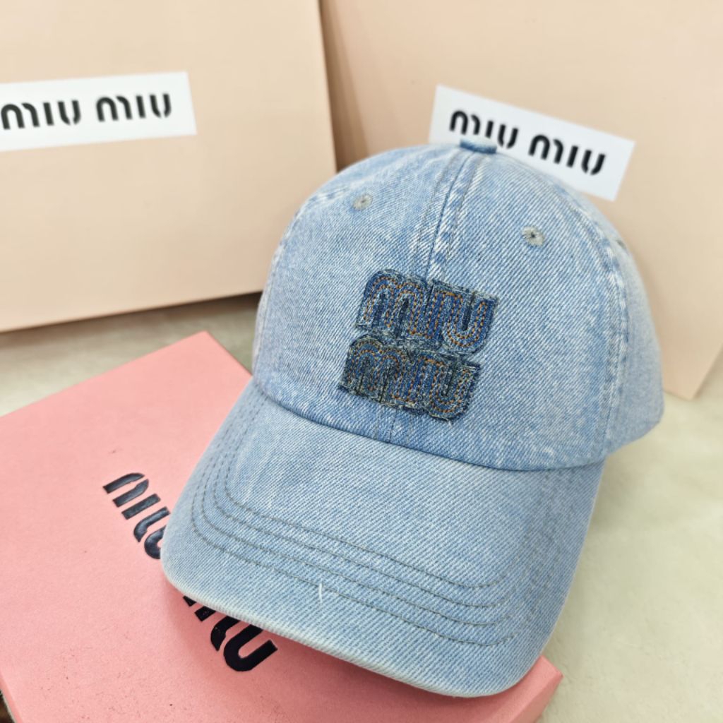 Topi caps miu" denim CH Topi premium