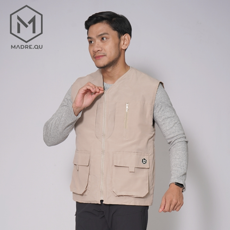 Rompi Fishing Outdoor Ripstop Pria Tactical Vest Enfield Pria Vest Distro Kream