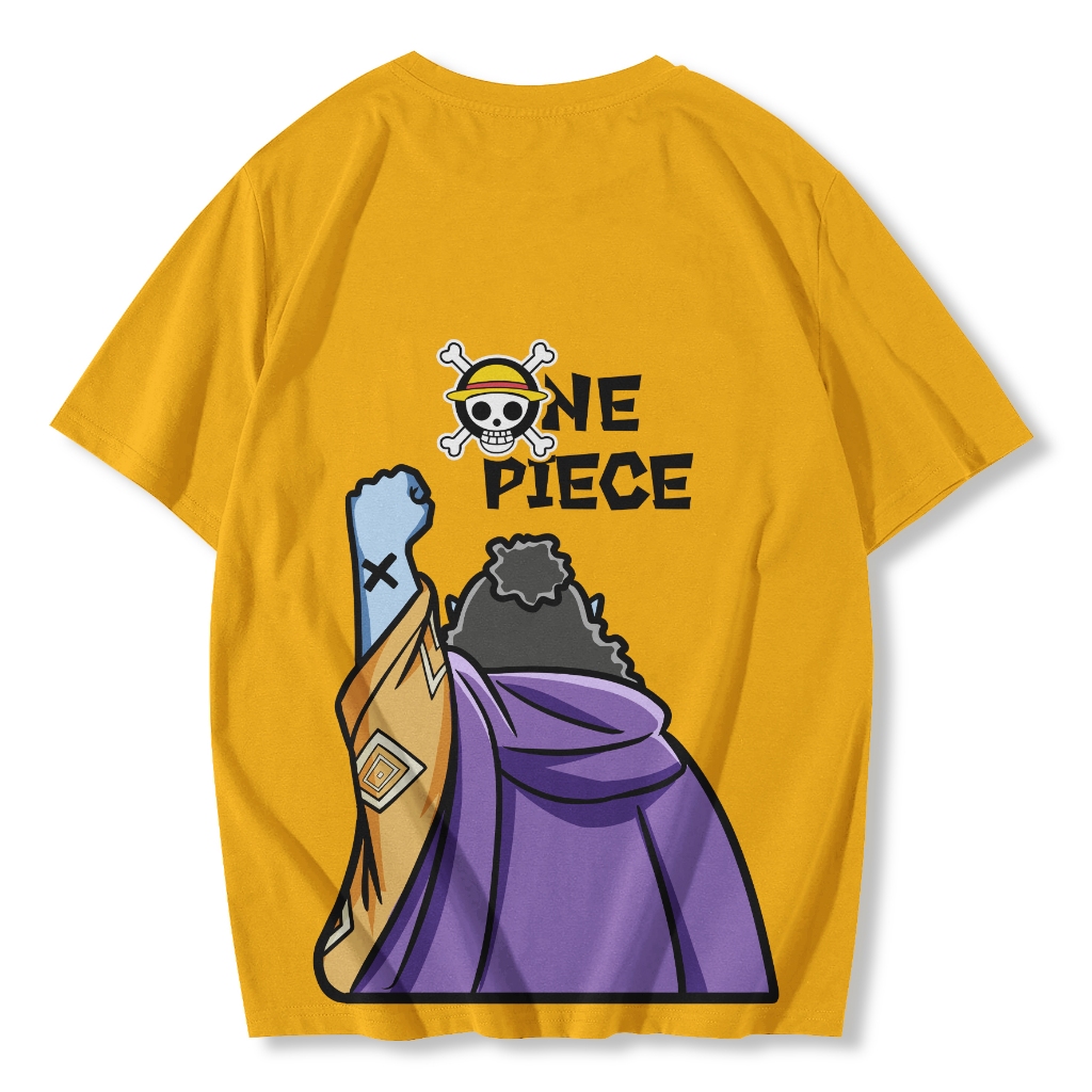 Kaos One Piece Jinbei Kuning Gold Unisex T-Shirt Anime One Piece Karakter Manusia Ikan Petarung Baju