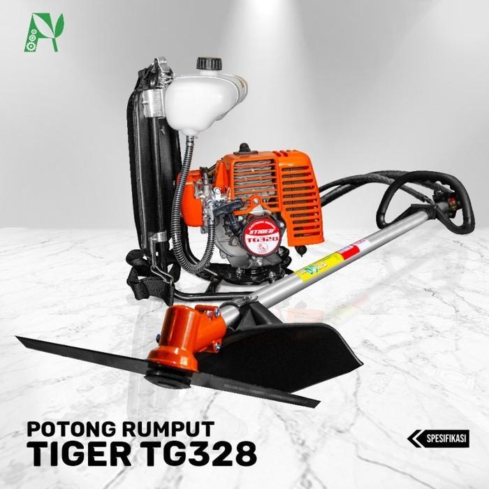 TIGER TG328 Mesin Potong Rumput Gendong 2 Tak Brush Cutter TG 328 Pemotong Rumput