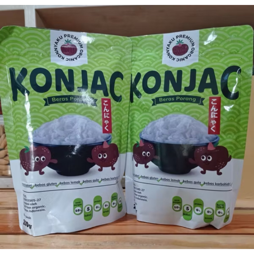 

konjac Rice Beras Porang Shirataki 200g Halal Beras diabet/ Beras diabetes BPOM