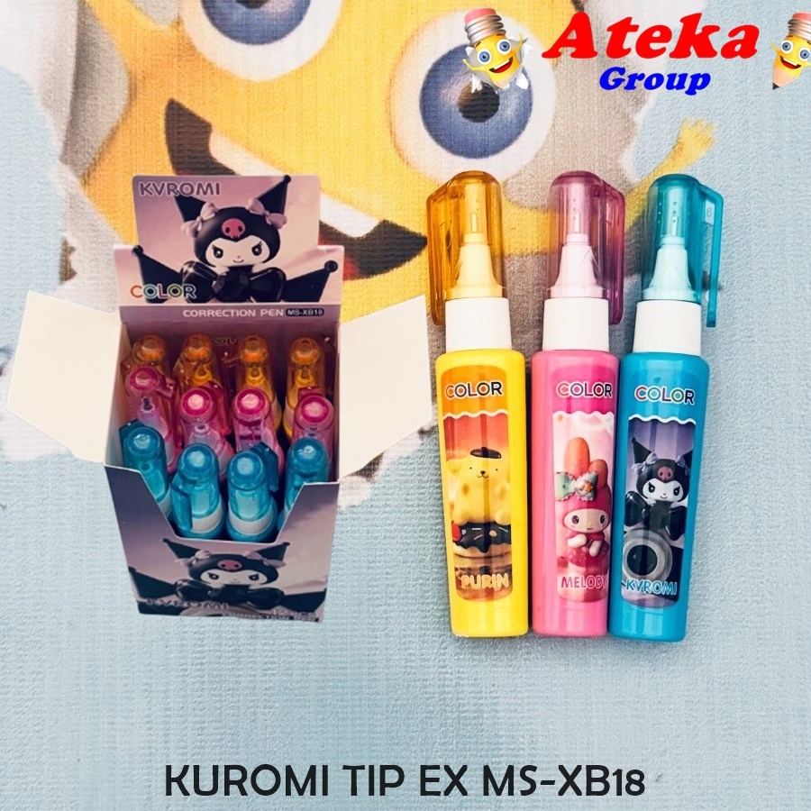 

[BOX/12PCS] KUROMI TIP EX MS-XB18 LUCU