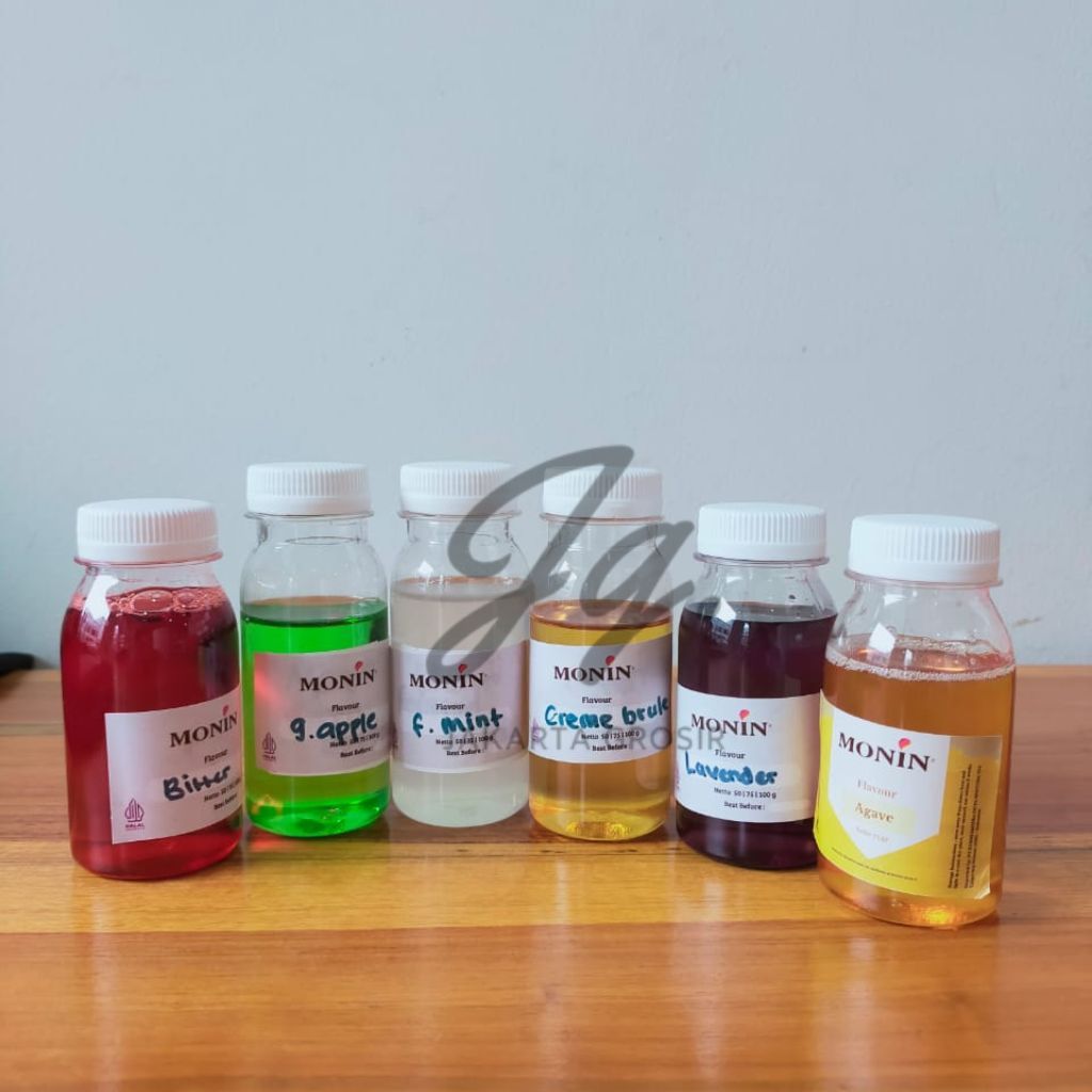

MONIN SYRUP REPACK 75ML FLAVOURED SIRUP FRENCH MONIN BANYAK RASA ALL VARIANT SAMPLE KEMASAN KECIL
