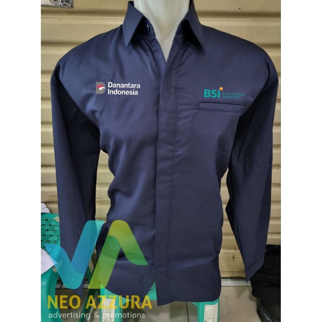 Kemeja seragam kerja BANK BSI  DANANTARA pria/wanita lengan panjang | polos & formal
