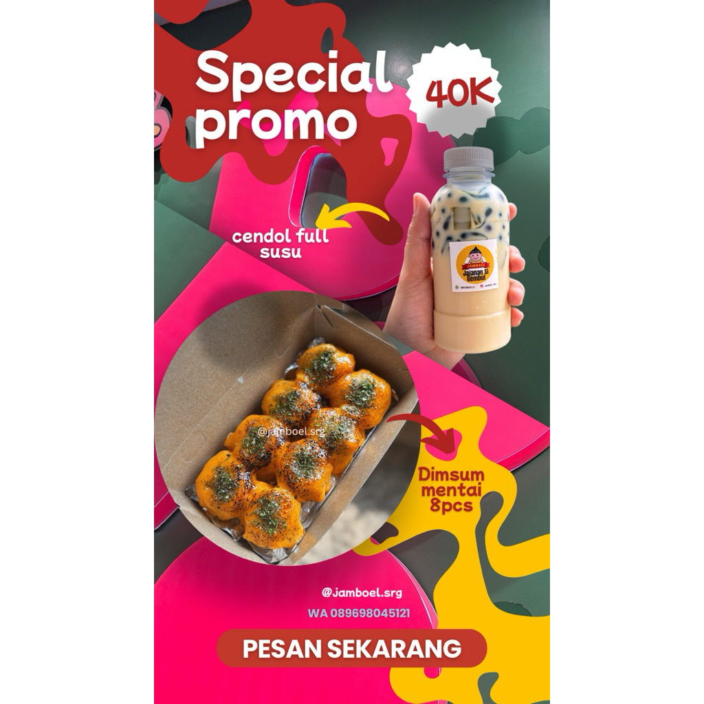 

PROMO DIMSUM MENTAI+CENDOL