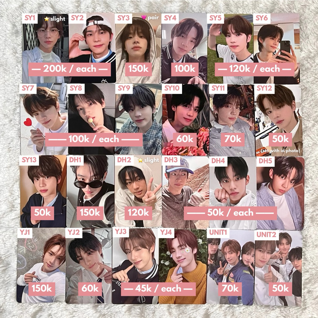 [official] photocard tws dohoon youngjae sparkling blue summer beat last bell try with us hajimemash