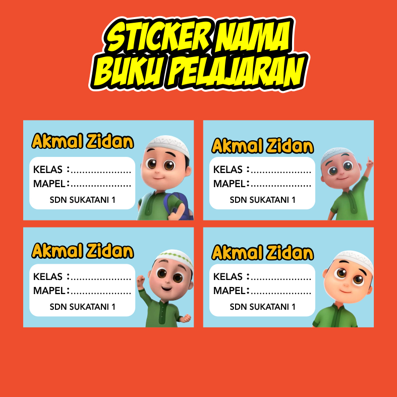 

Stiker Nama Buku Pelajaran