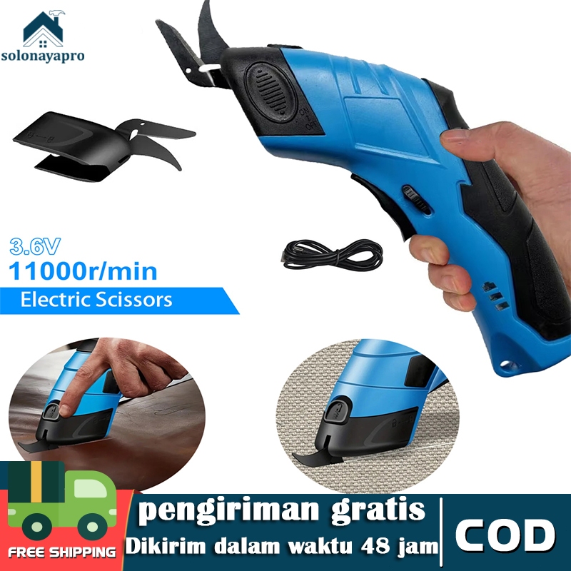 

Gunting Listrik Kain Tanpa Kabel Pemotong Isi Ulang USB Portabel Alat Pemotong Multifungsi DIY Multifungsi Untuk Karton Kain Kulit