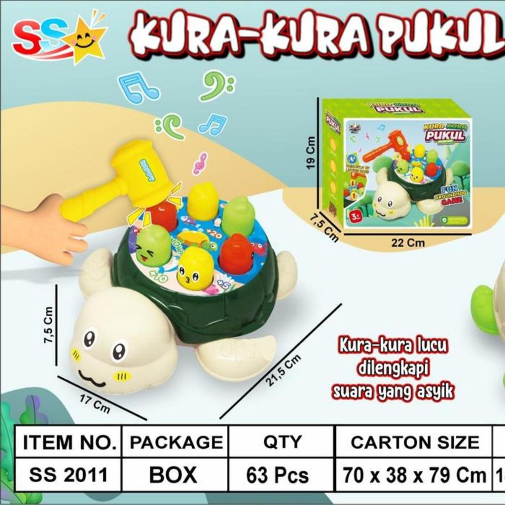 Pop It Hammer Kura Kura/Bebek Pukul Musik/Pukul Musik Palu