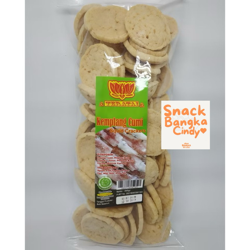 

Kerupuk Kempelang Cumi Teratai Squid Creakers Snack Bangka