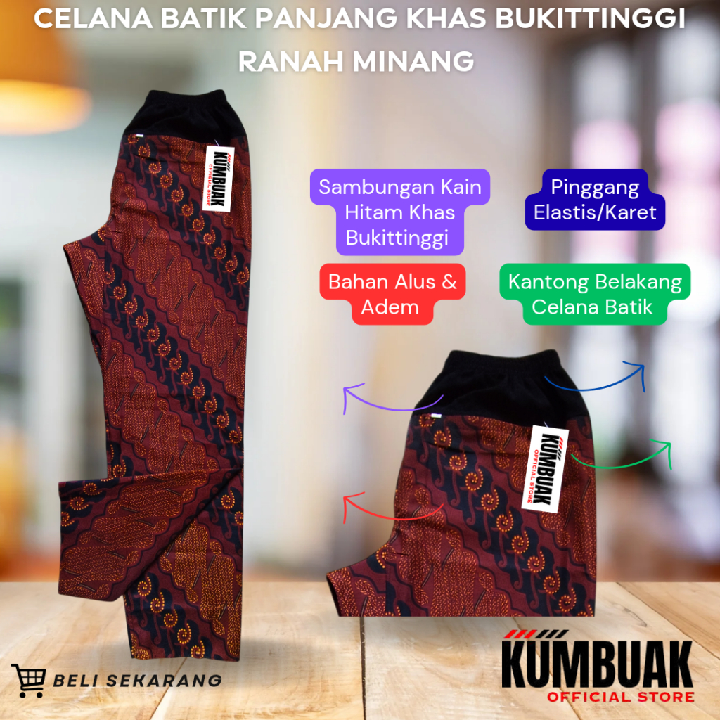 Celana Batik Panjang Jumbo Pria/Wanita (Unisex) - Size XXXL, XXXXL, XXXXXL