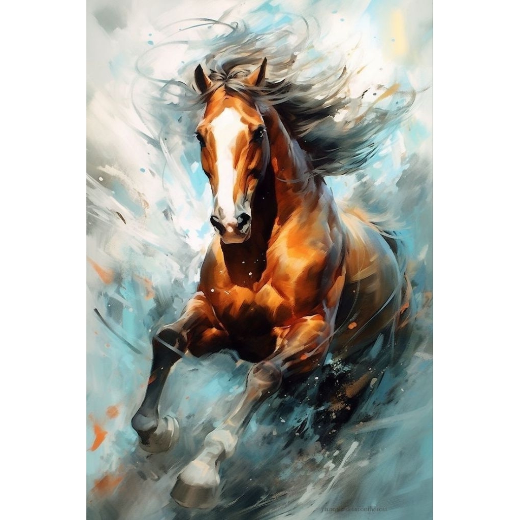 lukisan kuda berlari