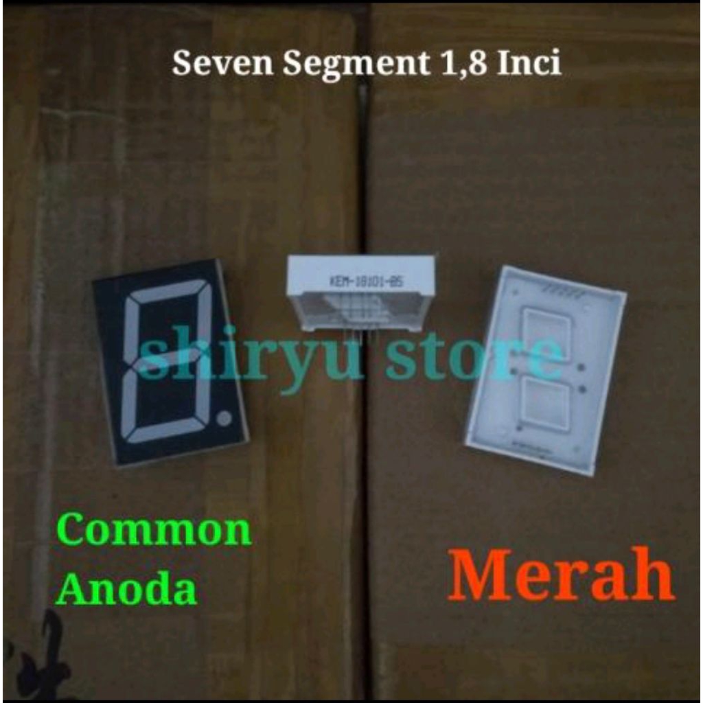 7 Seven Segment 1,8 Inci 1.8" 1.8 Inch Merah Anoda Red