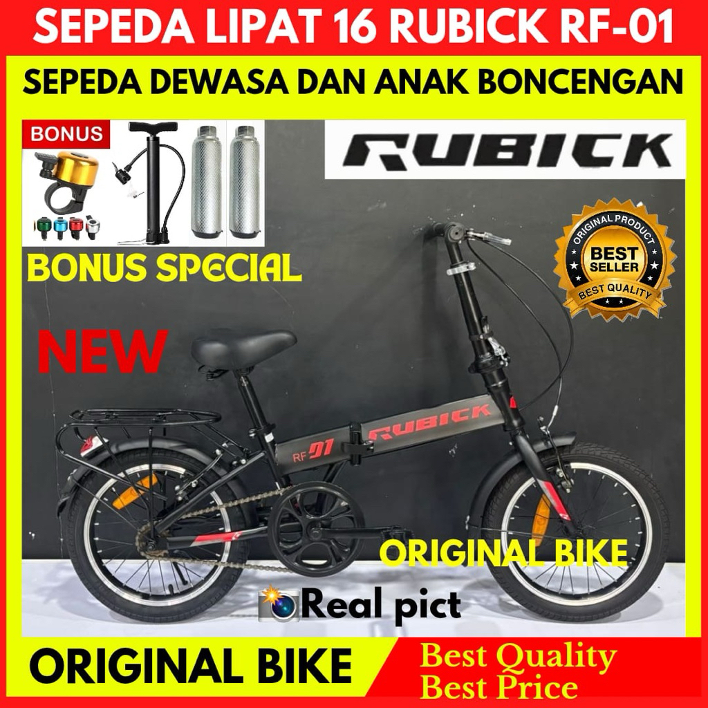 Sepeda Lipat 16 Rubick RF 01 Sepeda anak dewasa Boncengan Terbaru