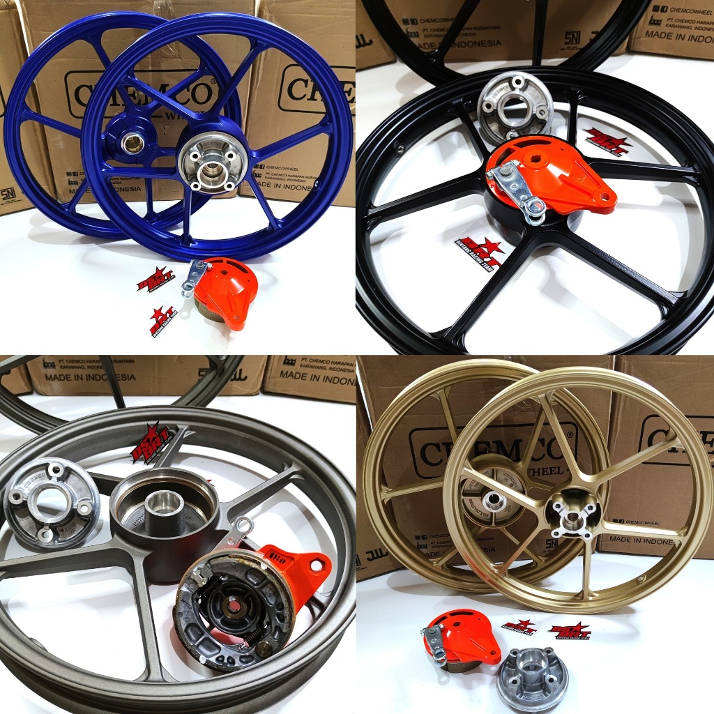 VELG RACING CHEMCO BRT MOTOR HONDA & YAMAHA 160 185 RING 17 JUPITER BLADE REVO F1ZR RX KING VEGA CB